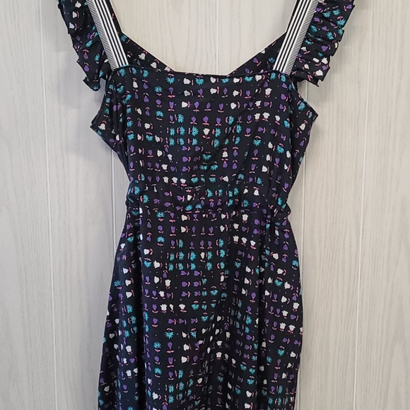 Anthropologie Anna Sui silk ruffle mini dress 10 - Picture 4 of 4